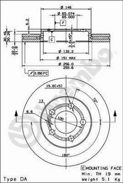 Brzdov kotoue BREMBO. S technologi EASY CHECK, 