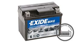 Motobaterie EXIDE BIKE Factory Sealed AGM12-4 (new) SLA - klikněte pro větší náhled