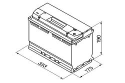 Bosch BAT S4 - 95Ah. Pravá