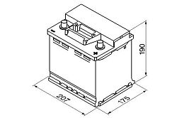 Bosch BAT S3 - 45Ah. Levá