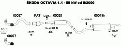 koda Octavia 1.4 55kw od 08/2000 tlumi